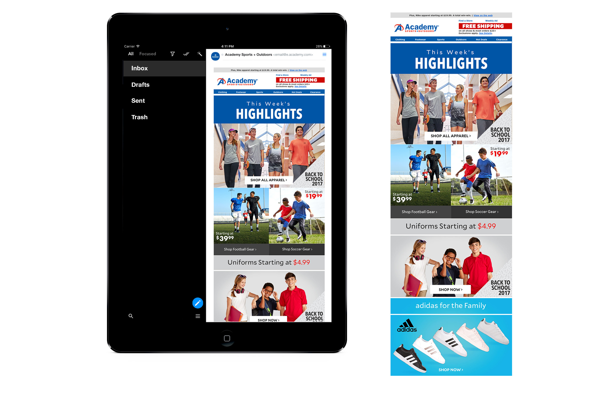 Academy Sports + Outdoors daily Email