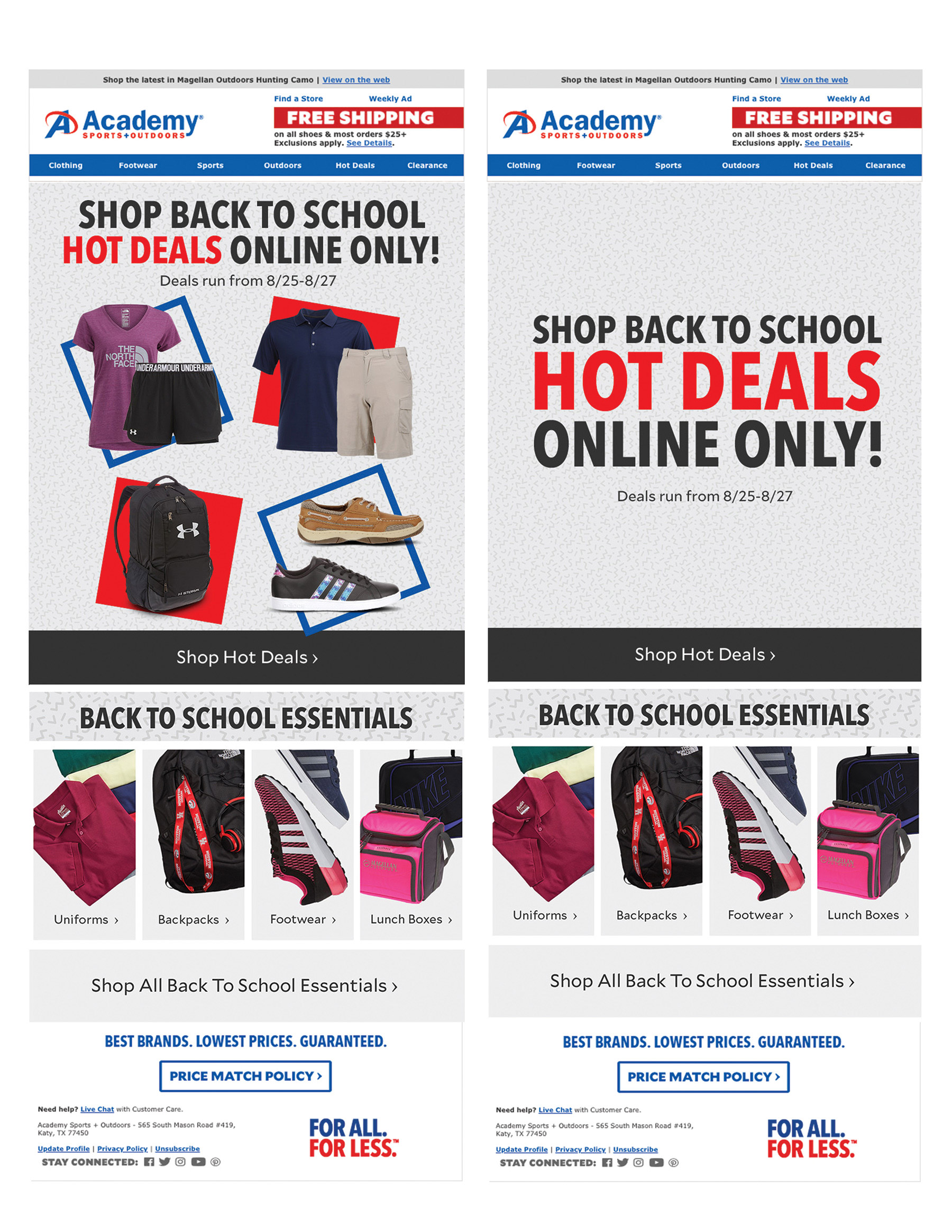 Academy Sports + Outdoors daily Email