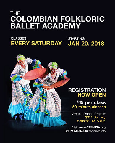 Colombian Folkloric Ballet website, digital banners, and logo design — visual identity by Melissa Cadavid