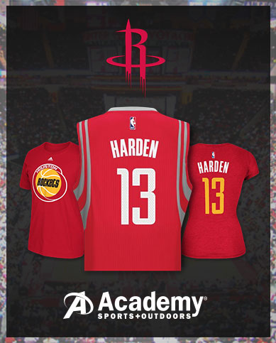 Houston Rockets digital ad campaign — Academy Sports + Outdoors creative design by Melissa Cadavid